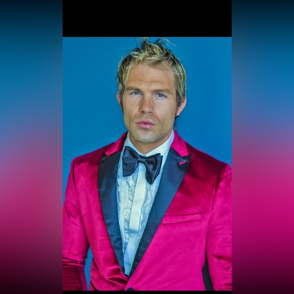 Red velvet dinner jacket 40 R - Picture 1 of 8